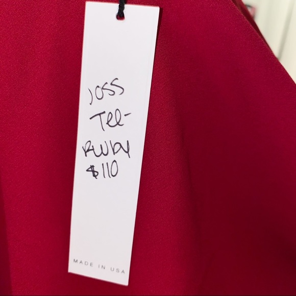 Three Eighty Two Ruby Red Blouse Size Large - Picture 5 of 8